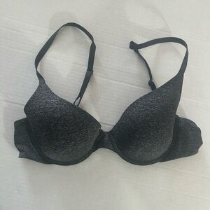 Victoria's Secret Uplift Semi Demi Charcoal Bra 34B
